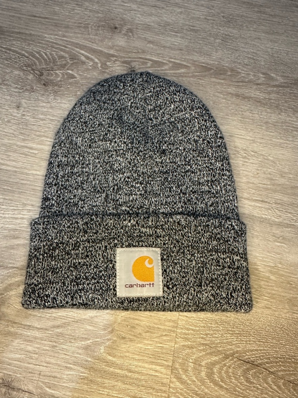 Carhartt Marled Black & White Cuffed Beanie